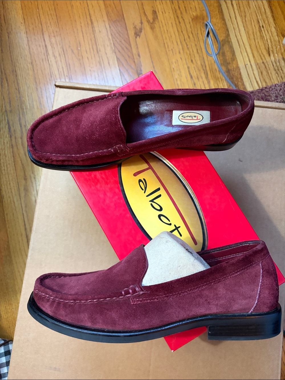 Talbots Burgundy/Wine suede loafers